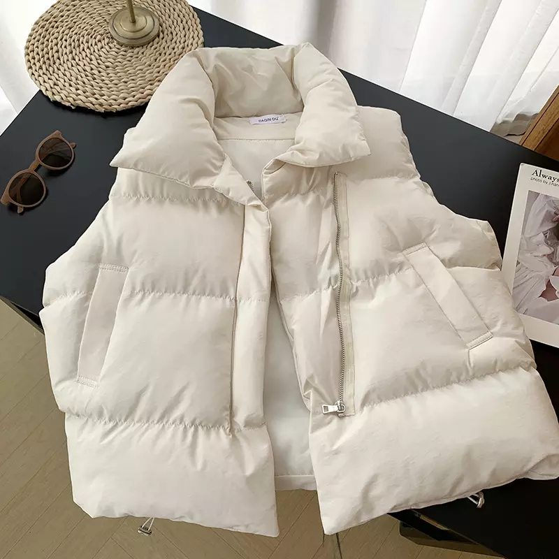 Women's Puffer Vest + Beanie Set